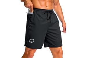 G Gradual Men's Running Athletic Shorts with Zipper Pocket 5"/ 7" Lightweight Quick Dry Gym Workout Shorts for Tennis Active