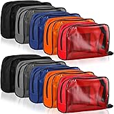 Sosation 10 Pcs 5 Colors First Aid Kit Bag Empty Medical Kit Accessory Pouches Zippered Portable Travel Medicine Bag with Transparent Window for Home Outdoor Car Supplies, 8.7 x 3 x 5.1 Inch