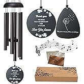 Thank You Gifts for Women Men with 2pc Wind Catchers, 37" Appreciation Wind Chime for Family Friends Hostess Employee Coworkers Colleague Pastor Mentor Nurses Gift (Gift Box + Greeting Card)