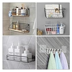8 Pack Shower Caddy Adhesive Hooks
