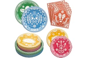 OSONM 180PCS Mexican Fiesta Party Supplies Serve 60, Cinco De Mayo Party Paper Plates and Napkins Kit for Mexican Fiesta Taco Birthday Party Decorations, Includes Dinner Plates, Dessert Plates, Napkins