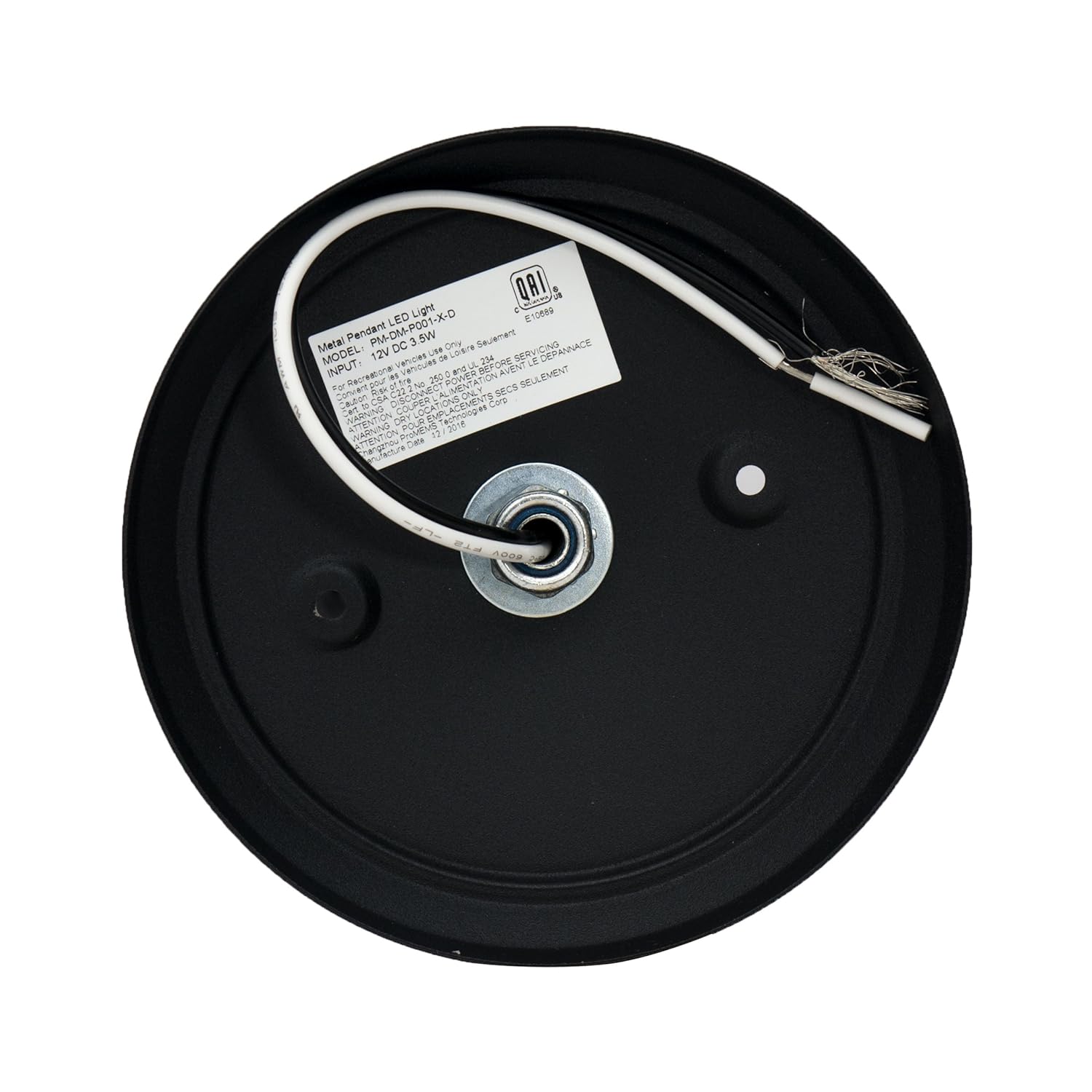 2pk RV Decorative Light 12V LED Textured Black RV Kitchen Pendent Light