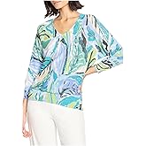 NIC+ZOE Women's Island Beat Cotton Slub Sweater
