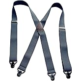 Holdup 1 1/2" wide Classic Series Suspenders for Men with Patented Gripper Clasp