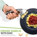 Oliver's Kitchen Premium Garlic Press Stainless Steel Mincer Lifetime Guarantee view 2