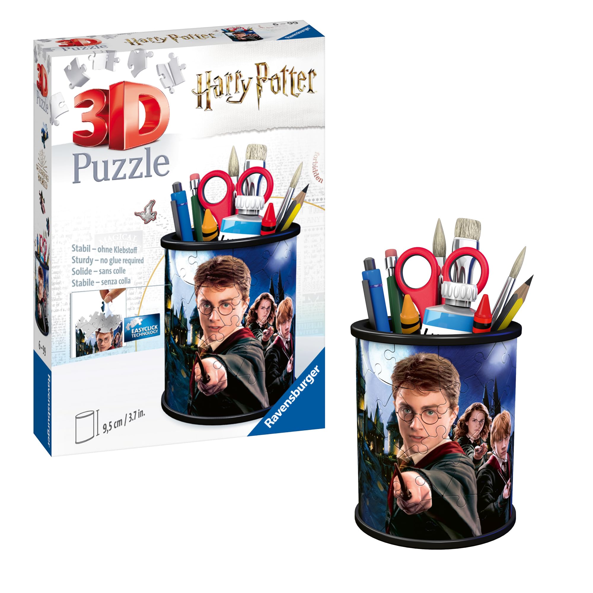 Ravensburger 3D Puzzle 11154 - Utensilo Harry Potter - 54 Pieces - Pen Holder for Harry Potter Fans from 6 Years, Desk Organiser for Children