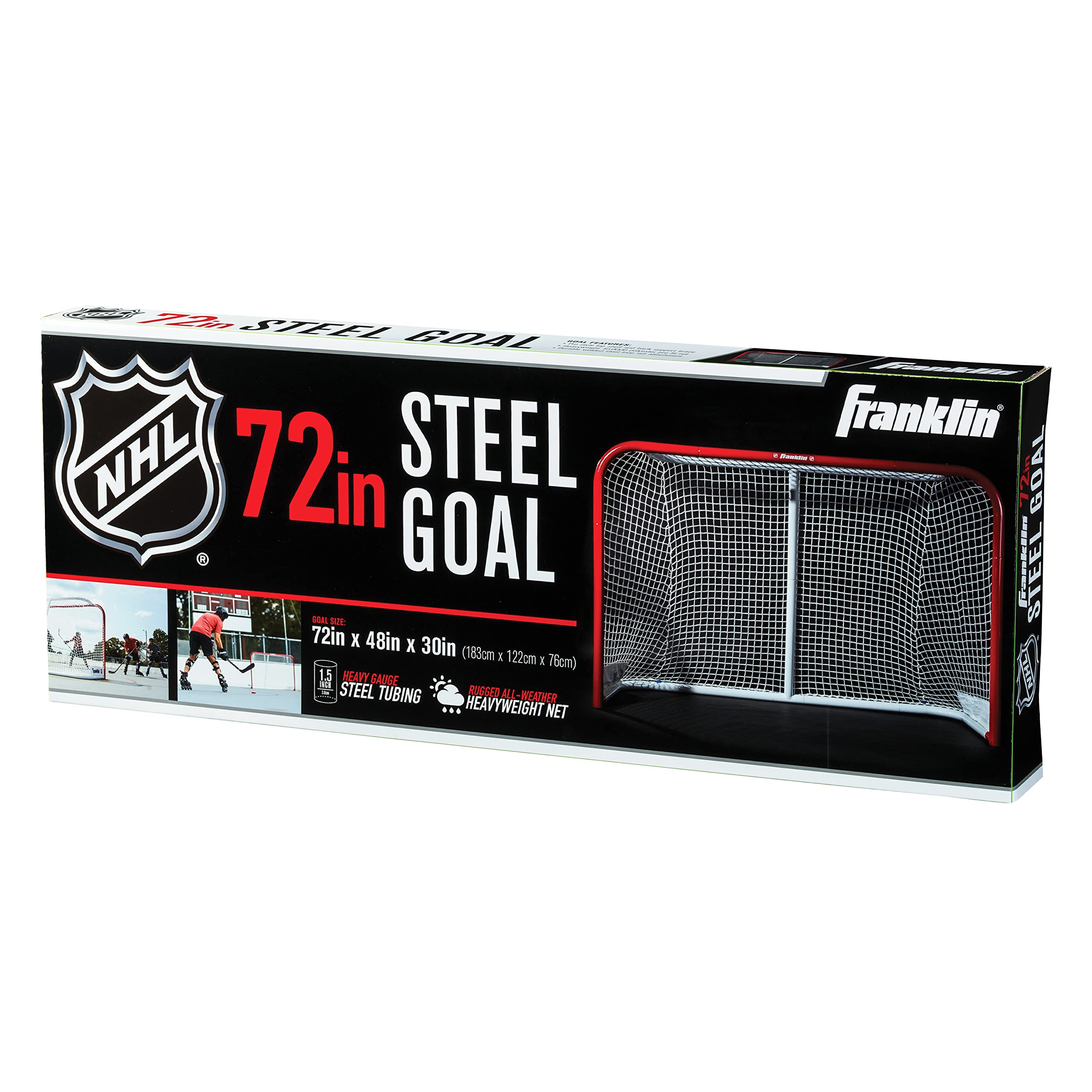 Franklin Sports NHL Street Hockey Goals - Outdoor Steel Street + Roller Hockey Nets - 72