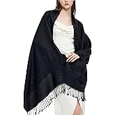 Gragengs Pashmina Shawl Wrap with Ethnic Paisley Two Tone Jacquard Scarf for Women