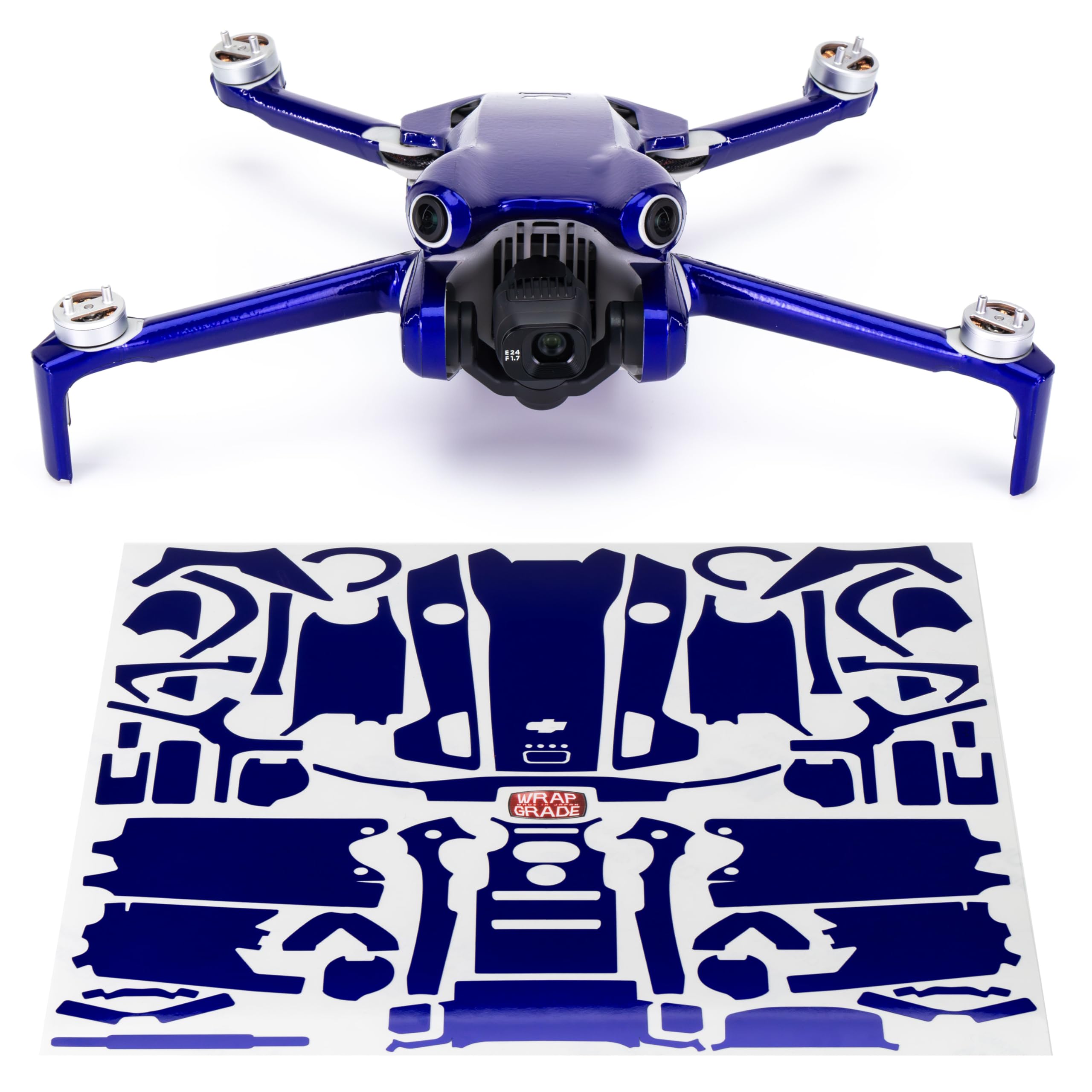 WRAPGRADE Skin Stickers Compatible with DJI Mini 4 Pro | Full Wrap (Stratospher Blue)