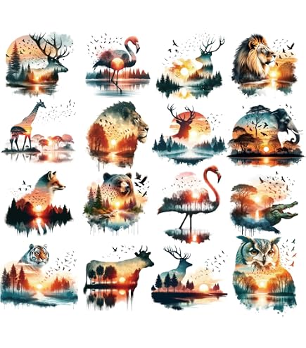 16 Transferts Thermocollants Aventure & Camping - DTF Lavables, Pour T-shirts, Sacs, Casquettes, Personnalisation DIY - 13