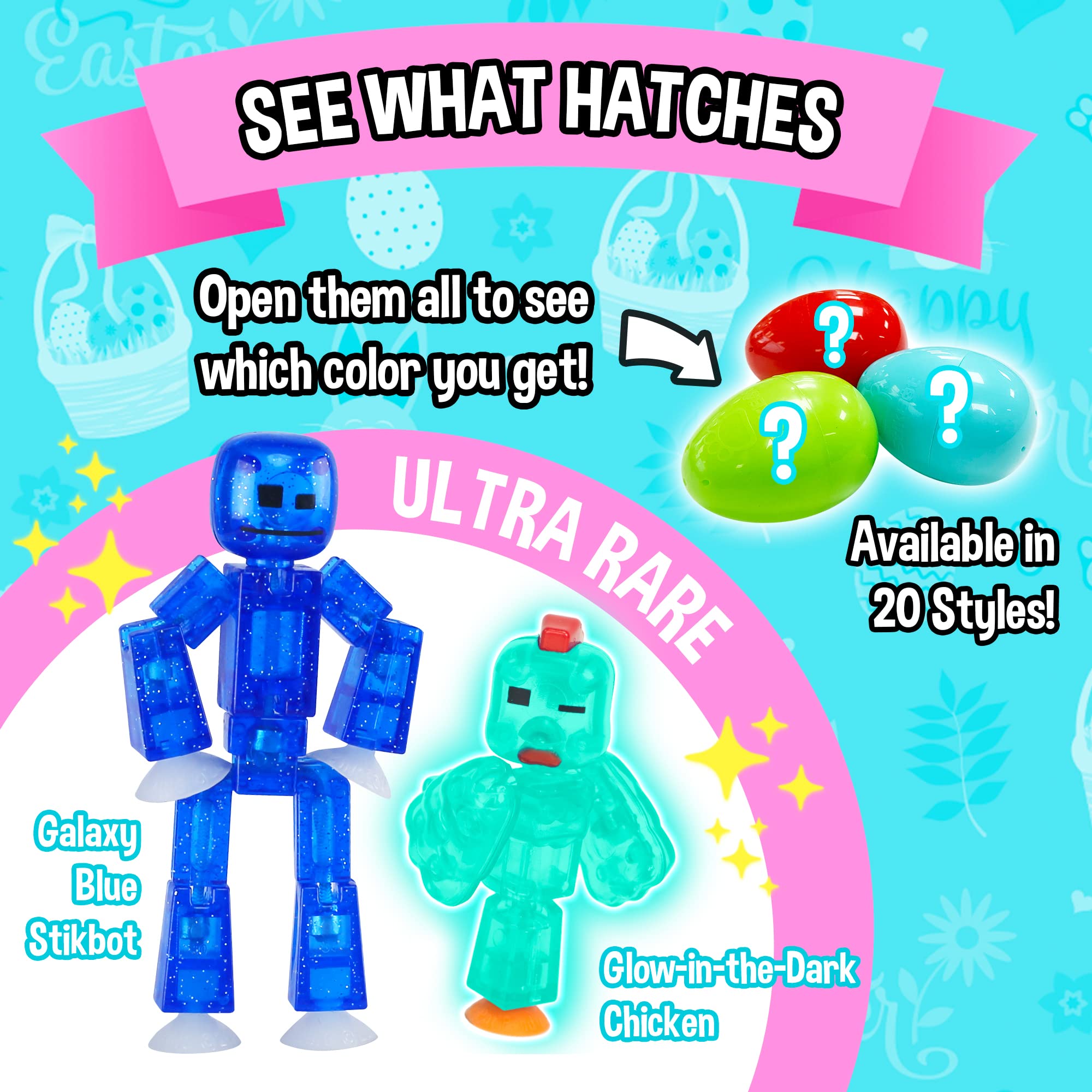 Pink Stick Bot Mua Zing Stikbot Easter 6 Pack Blind Pack, Set of 6 Mystery Color ...