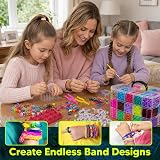 DasKid 15000+ Loom Bands Kit Vibrant Colors Craft Set with Beads Tools Box view 4