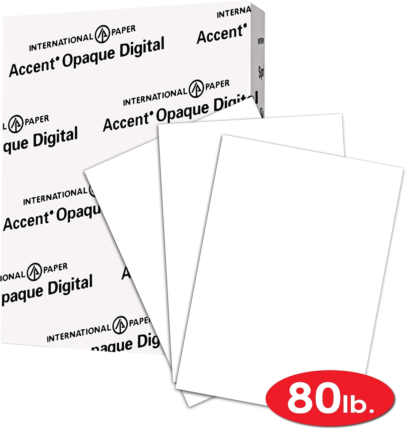 Accent Opaque White 80lb, 8.5” x 11” Cardstock Paper, 216gsm – 250 Sheets (1 Ream) – Premium Super Smooth Heavy Cardstock Printer Paper for Ink Heavy Invitations, Cards, Menus, Images & More – 121947R : Office Products