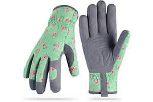 Baidast Gardening Gloves for Women Thorn Proof, Garden Gloves for Women Digging, Planting, Raking and Pruning