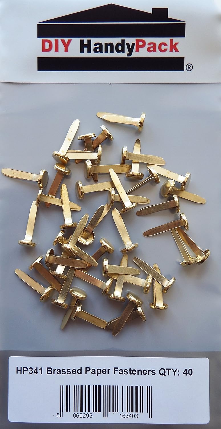 DIY HandyPack Brassed Paper Fasteners (Pack 40) Amazon.co.uk Office