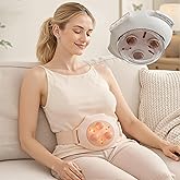 Abdominal Massager with Heat, Natural Stone Deep Kneading Belly Massager for Pain Relief & Relaxation, Portable Abdominal Massage Device for Women Self Care & Gift