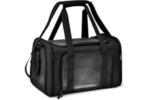 Soft-Sided Pet Carrier for Small Medium Cats and Dogs up to 15 Lbs, TSA Airline Approved, Collapsible Waterproof Travel Carri