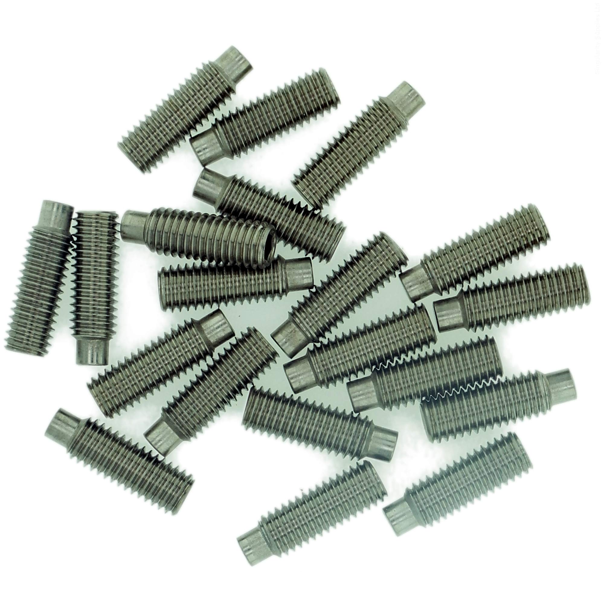 M10 (10mm x 10mm) Hex Socket Grub Screw (Dog Point) - Stainless Steel (A2) (Pack of 20)