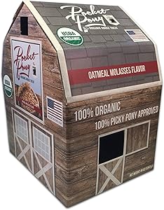 Wet Noses Pocket Pony Horse Treats, Made in USA, 100% Organic Human Grade, Grain Free, Gluten Free, 44 Oz Box