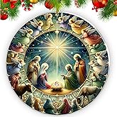 Christian Gifts for Women Faith - Nativity Christmas Ornaments for Tree 2025 Nativity Scene Ornament Religion Keepsake - Nativity Religion Decorations Hanging Ornament Winter Holiday Xmas Gift