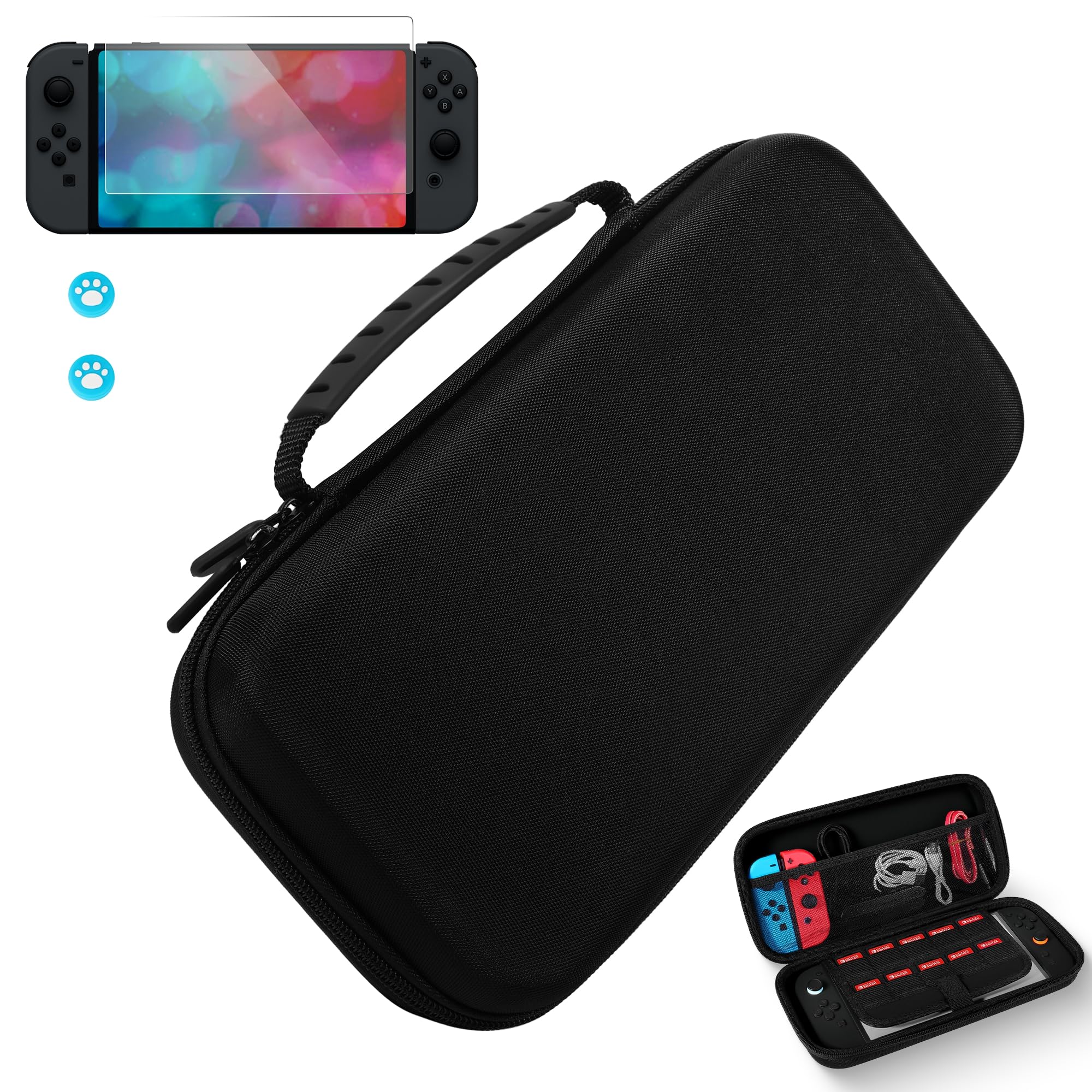 NTMYEVE Switch 2 Carrying Case - Switch 2 Cases for Nintendo with Upgraded Thickened EVA Hard Shell, Portable for Travel, Anti-Squeeze Protection, Large Capacity Case for Nintendo Switch 2
