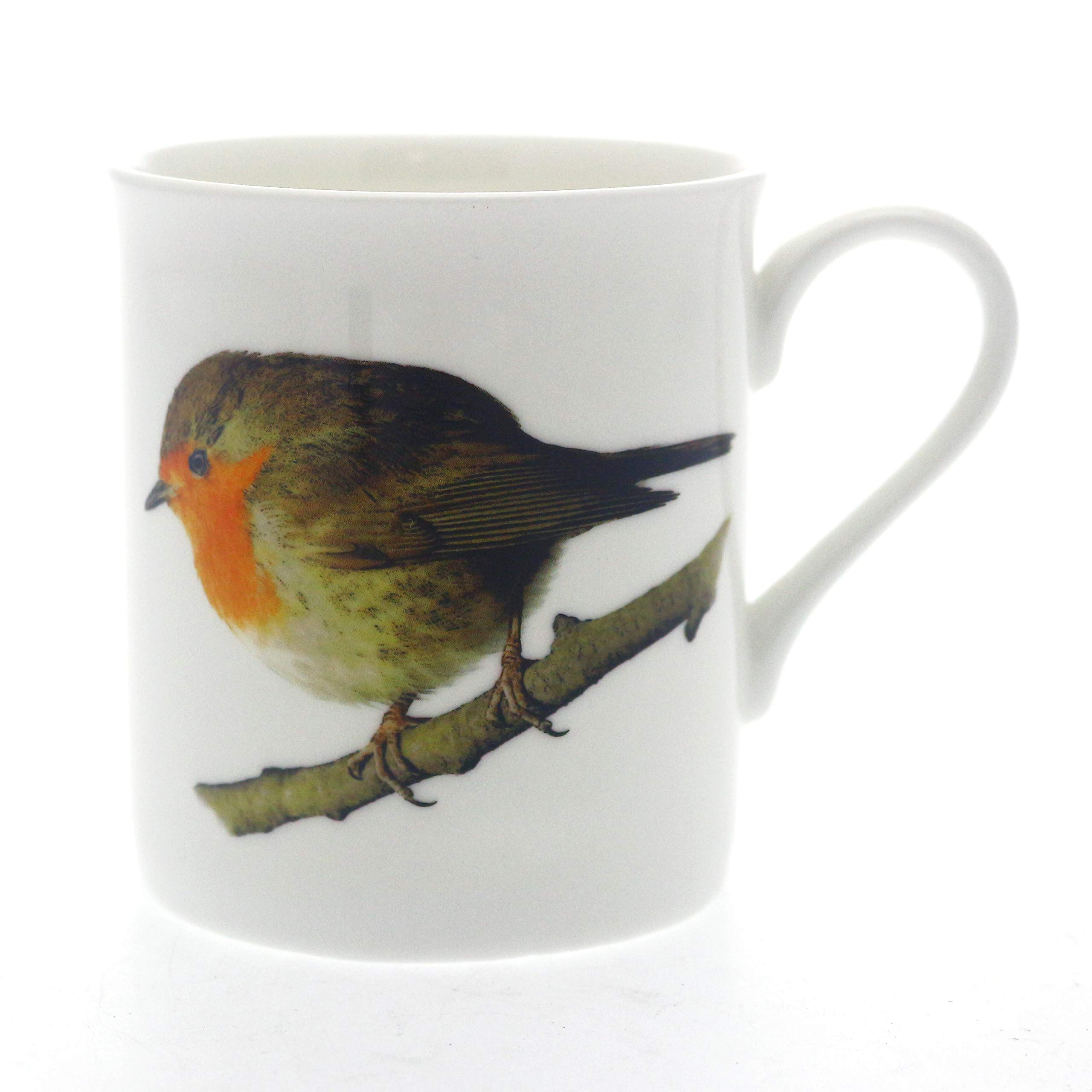 Robin on Branch Fine Bone China Mug