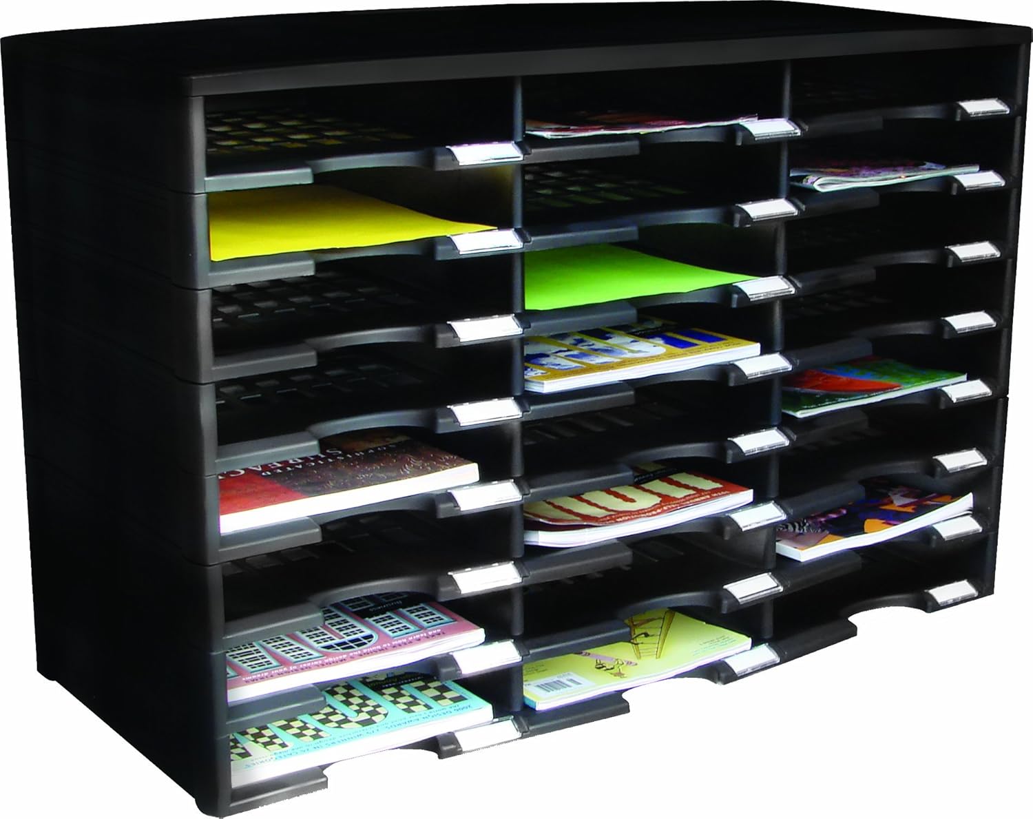 Storex Literature Organizer/Document Sorter, Black