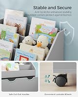 SONGMICS Kids Bookshelf and Toy Organiser Dove Grey GKR041G10 view 7