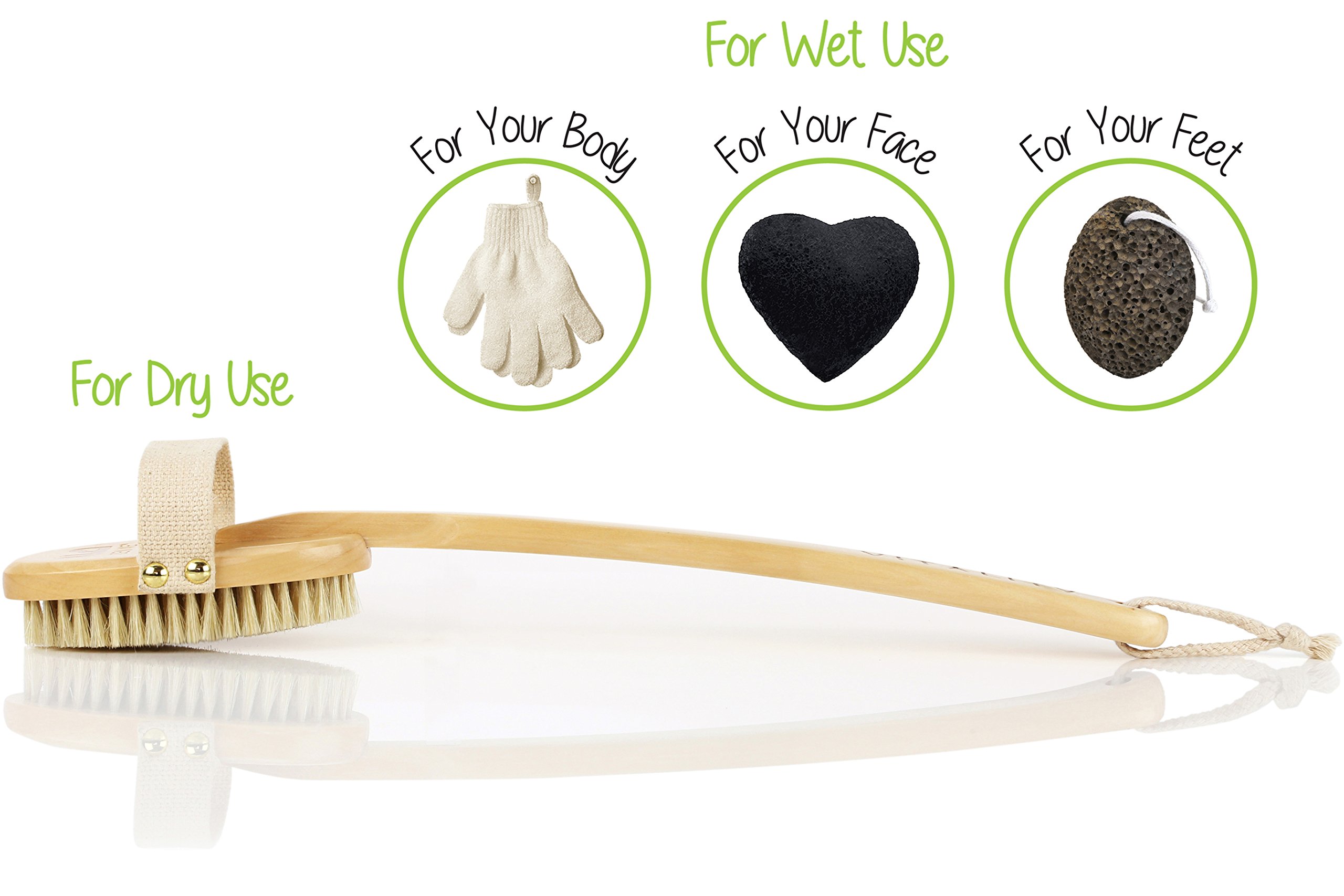 Premium Dry Brushing Body Brush for Lymphatic Drainage and Cellulite