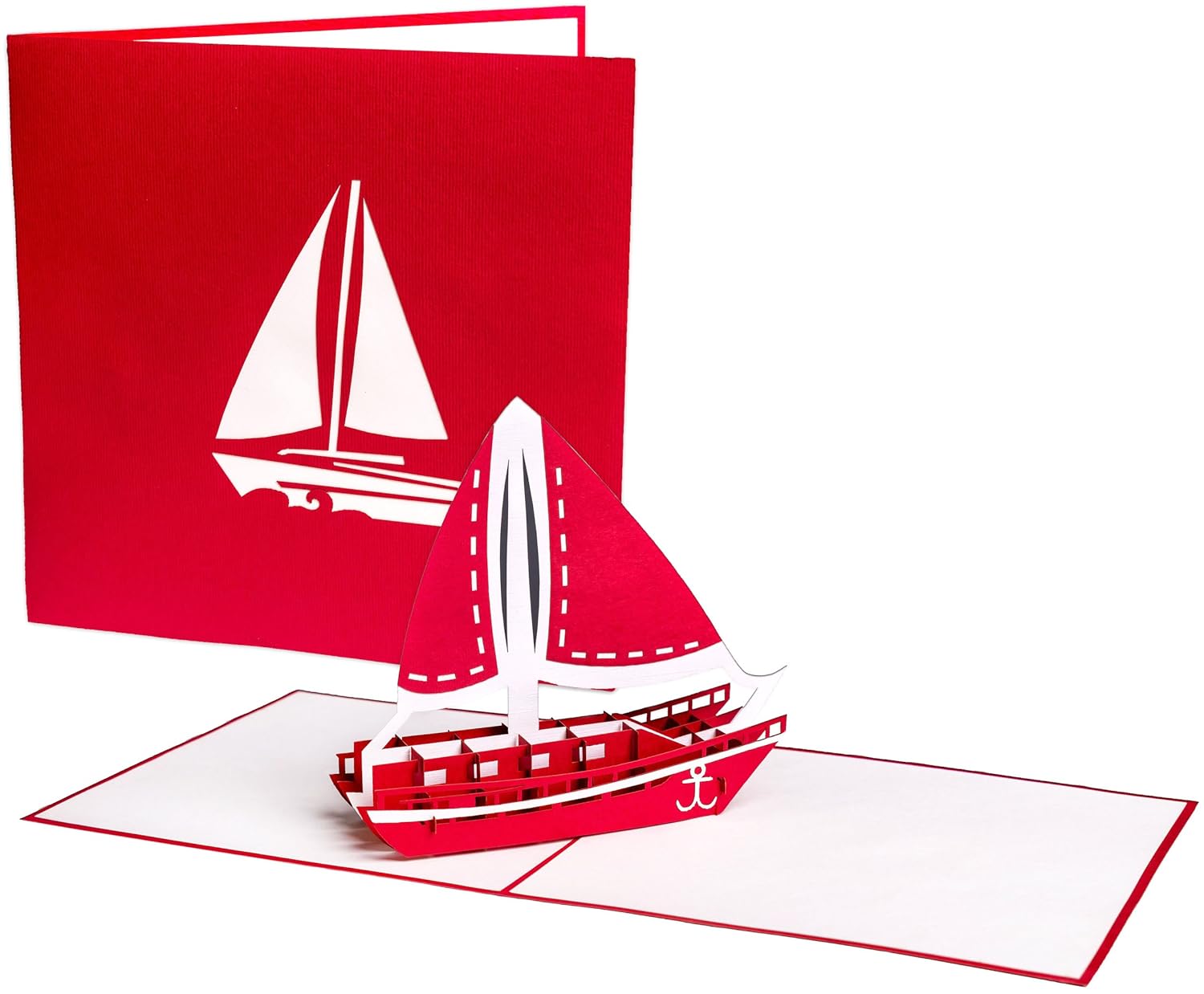 Fatta A Mano Cartolina 3d Tema Vacanza Con Barca A Vela Catamarano Per Augurare Buon Viaggio Pop Up Biglietto Dauguri Con Nave Per Vacanze Estive Materiali Per Hobby Creativi Hobby Creativi