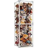 puheca Large Stuffed Animal Storage Organizer, Creative PVC Stuffed Animals Storage Zoo Cage, Vertical Space Saving Large Capacity Plush Toy Zoo Holder for Kidroom Playroom-White