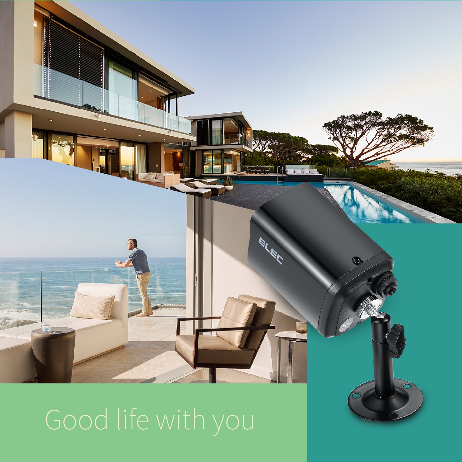 ELEC 4CH DVR 960H Video Security System 4PCS 1500TVL