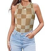 Zeagoo Womens Tank Top Racerback Crowl Neck Casual Basic Ribbed Knit Fitted Sleeveless Shirts S-XXL