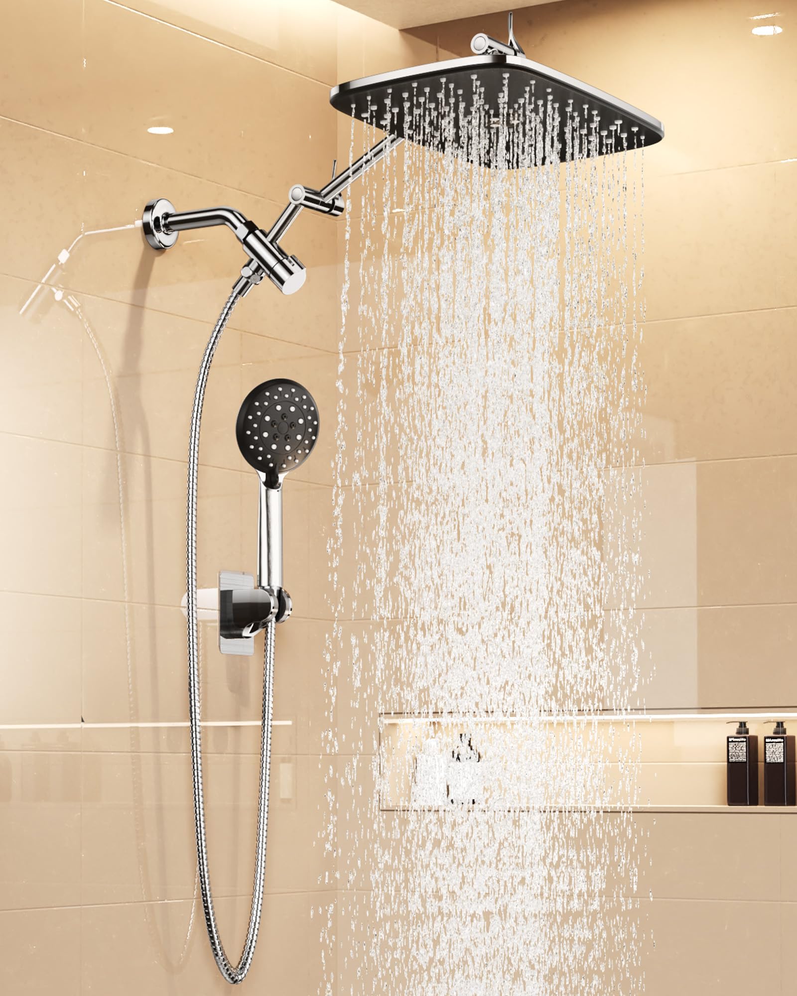 Veken 11.8" Rain Shower Head with Handheld, High Pressure Handheld ...