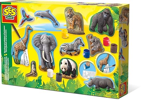 SES Creative 01132 - Relief gießen Safari Tiere, gelb