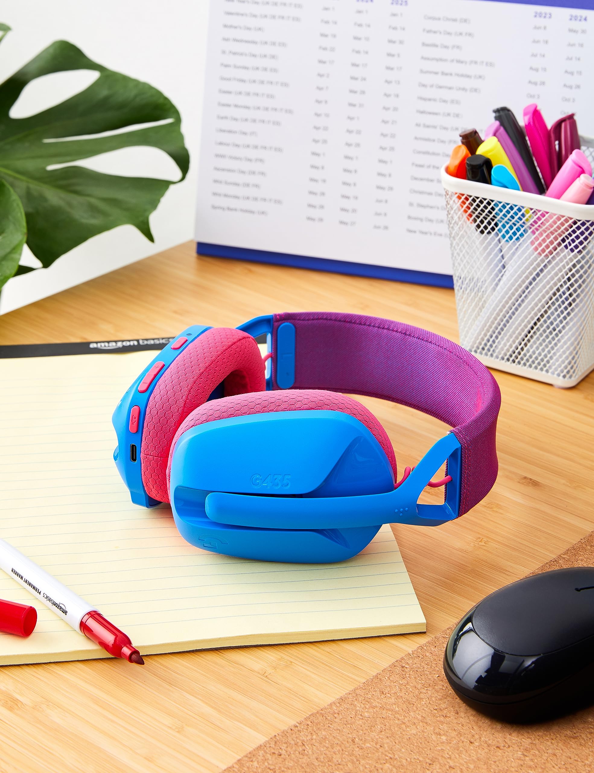 Logitech G435 Wireless Gaming Headset Showing Lightweight Design And Compact Ear Cups