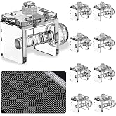 DIY Aquarium Hood 8pcs Aquarium Fish Tank Hood Screen Cover net Clip Holder and 2.15 Feet X 1.73 Feet Aquarium lid top net Kits Suitable for Rimless and rimed Tank