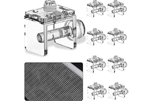 NESTBASICS DIY Aquarium Hood 8pcs Aquarium Fish Tank Hood Screen Cover net Clip Holder and 2.15 Feet X 1.73 Feet Aquarium lid top net Kits Suitable for Rimless and rimed Tank