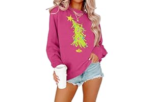 MAXIMGR Women's Christmas Graphic Sweatshirts - Merry Xmas Holiday Pullover Tops