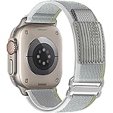 Trail Loop Nylon Band - Compatible with Apple Watch Ultra 2 Band/Ultra Bands 49mm 45mm 44mm Men Women, Braided Elastic Weave Sport Strap for iWatch Ultra 2, iWatch Ultra Series 10 46mm SE/9/8/7/6/5