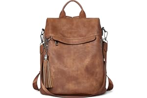 BROMEN Backpack Purse for Women Leather Anti-Theft Travel Backpack Fashion Shoulder Bag