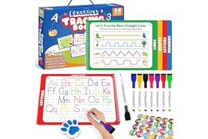 IVENRXIU Preschool Learning Activities, Tracing Books for Kids Ages 3-5, Toddler Activity Book for Handwriting Practice, Homeschool Supplies and Toddler Travel Essential Educational Toys