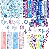 CHSLtmxq 110 Pcs Frozen Party Favors Birthday Supplies, Gift Bags Frozen Filler Goodie Bag Stuffers Frozen Birthday Party Supplies Winter Party Favors