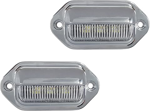 chrome license plate light