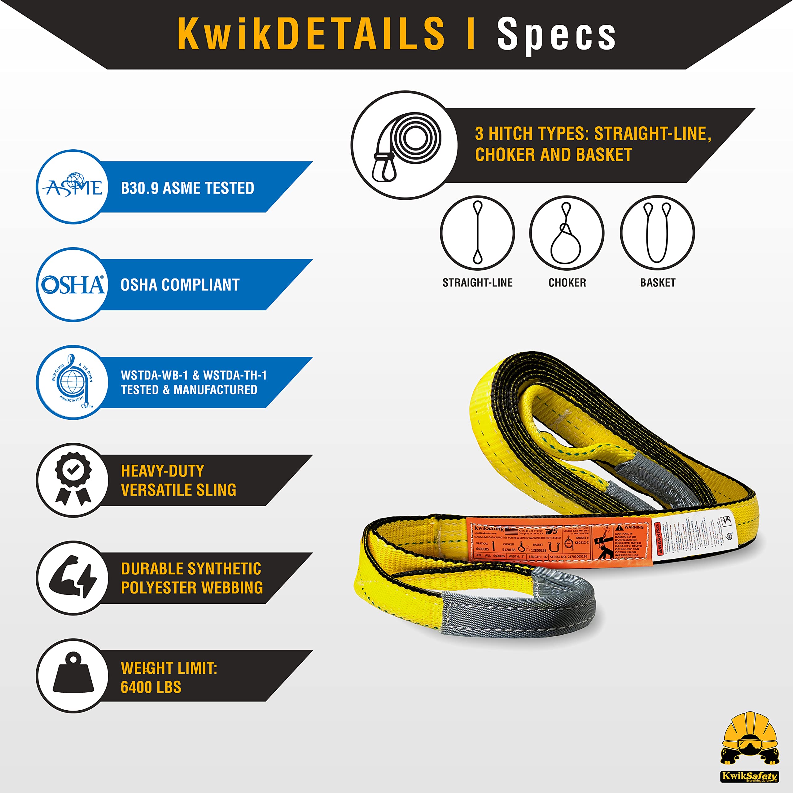 Mua KwikSafety - Charlotte, NC - Mighty Sumo 2”x 8’ Poly Web Sling ...