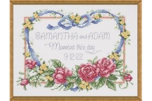 Janlynn 056-0193 Cross Stitch Kit, 8-Inch by 10-Inch, Married This Day , White