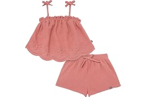 Modern Moments by Gerber Baby Girls 2-piece Gauze Top & Short Set