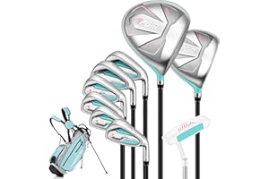 PGM Women's Oversea 9/12 Pieces Complete Golf Club Set with High-Strength Thin Face Design 460cc Driver
