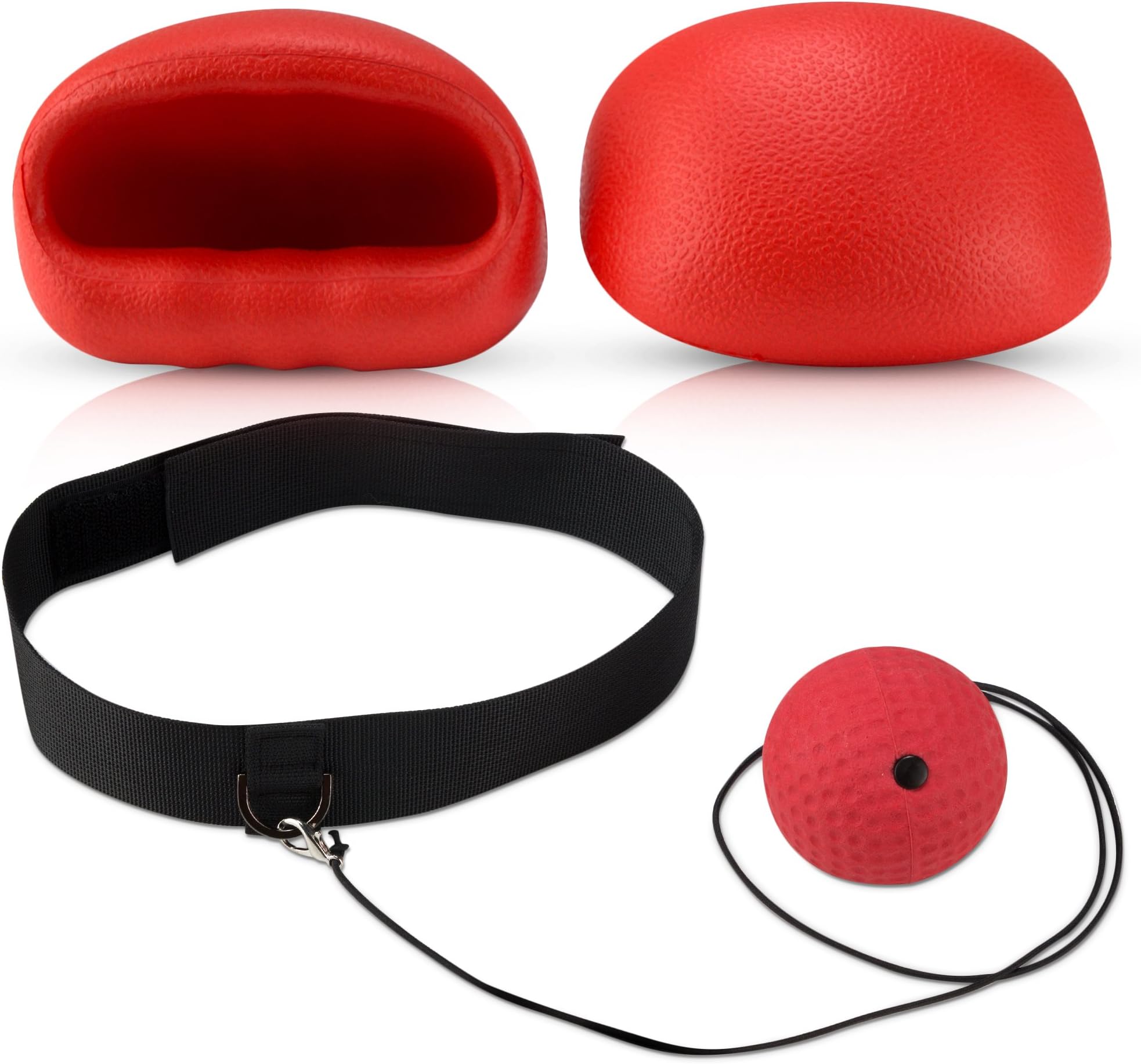 Boxing Reflex Ball - Boxing Equipment, Adjustable Head Band, Gloves, Extra String, Instruction and Repair Guide Included - Perfect For Reflex/Speed Training Improve Reactions for Kids Aswell