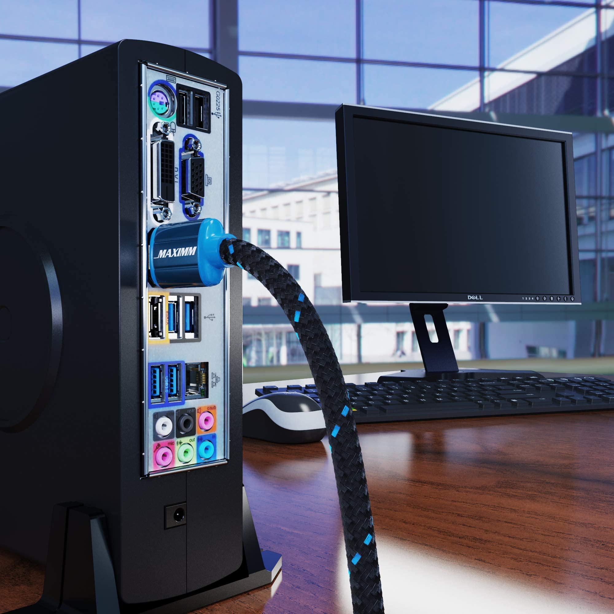 HDMI Cable 4K Ultra HD 15 Foot (5 Pack) Nylon Braided HDMI 2.0 Cable, High Speed 18Gbps 4K60Hz HDR, 3D, 2160p, 1080p, HDCP 2.2, ARC, HDMI Cables for Monitors, HDTV